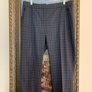 Blue plaid Elie Tahari pants